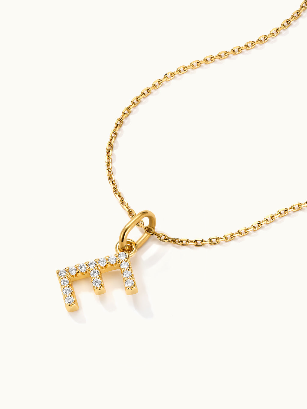 Diamond Pave Letter G Kette