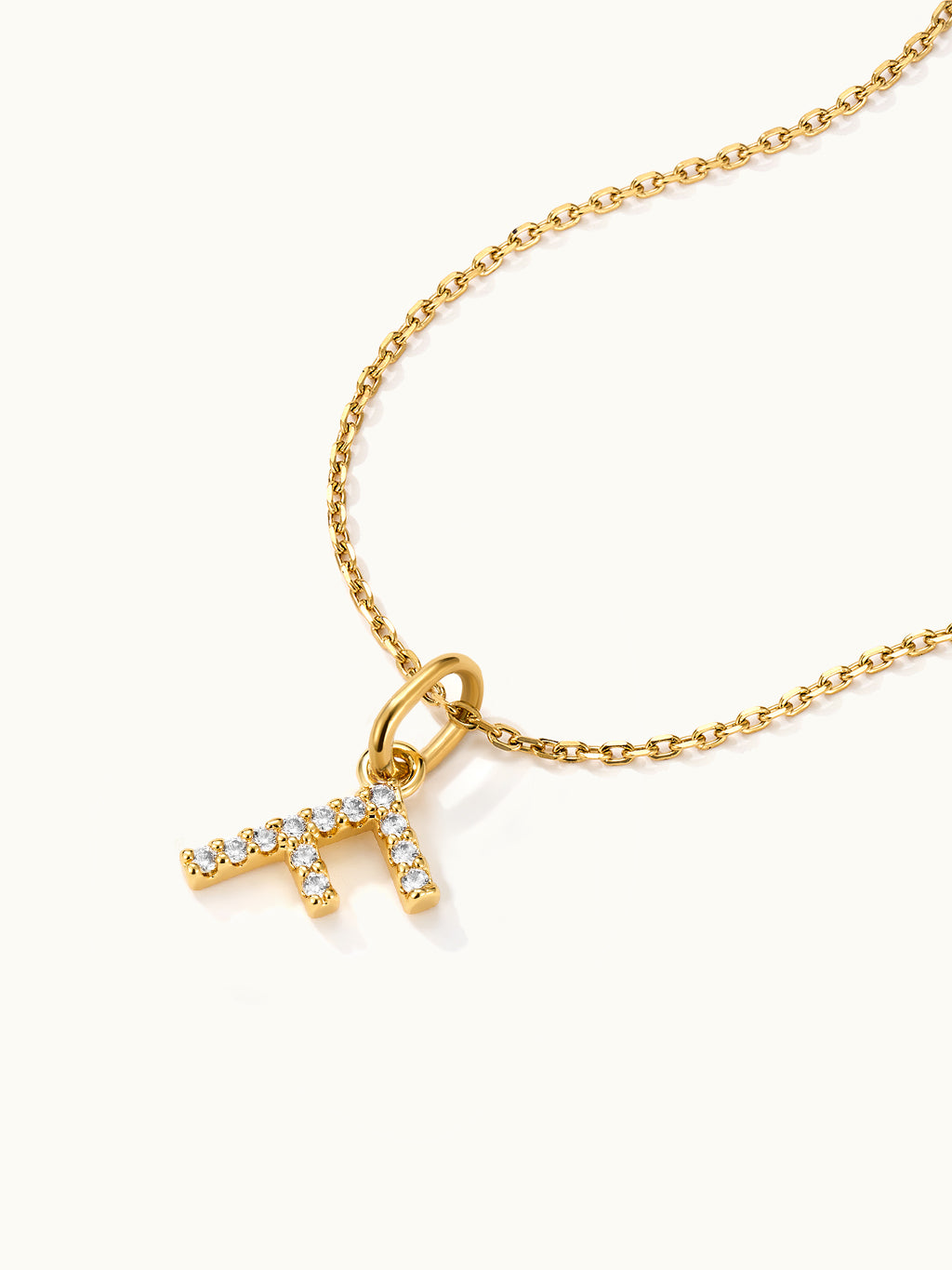 Diamond Pave Letter S Kette