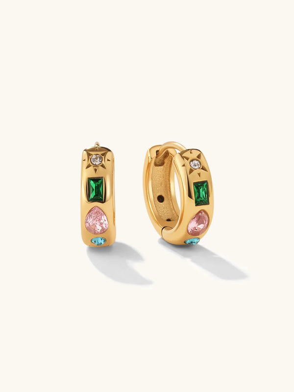 Fancy Hoop Ohrringe Gold