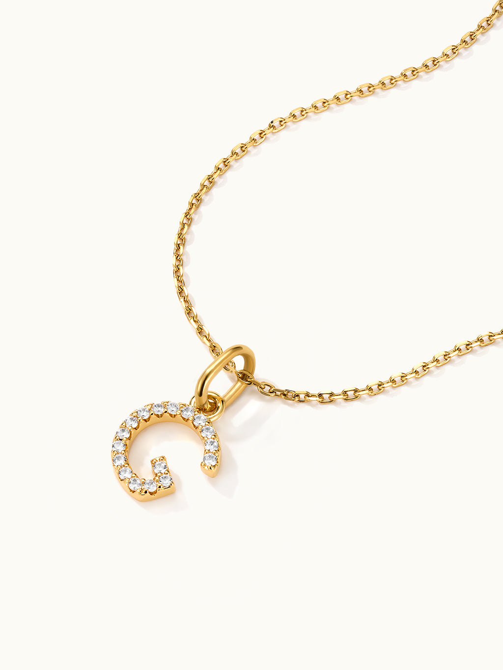 Diamond Pave Letter C Kette