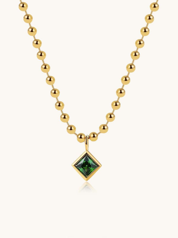 Green Square Pendant Kette