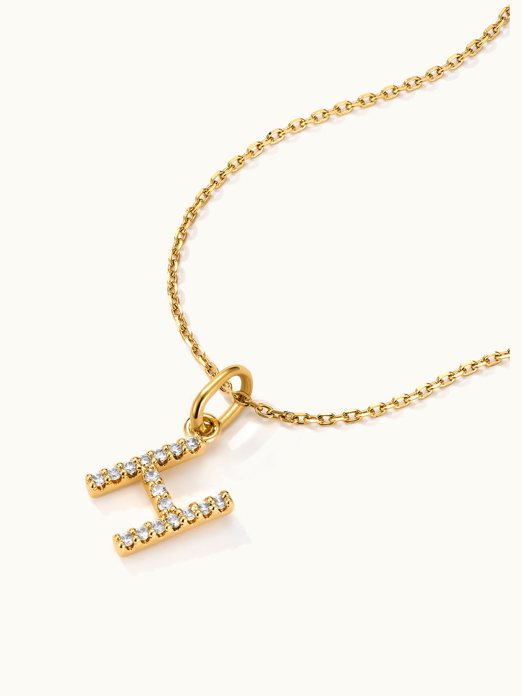 Diamond Pave Letter M Kette