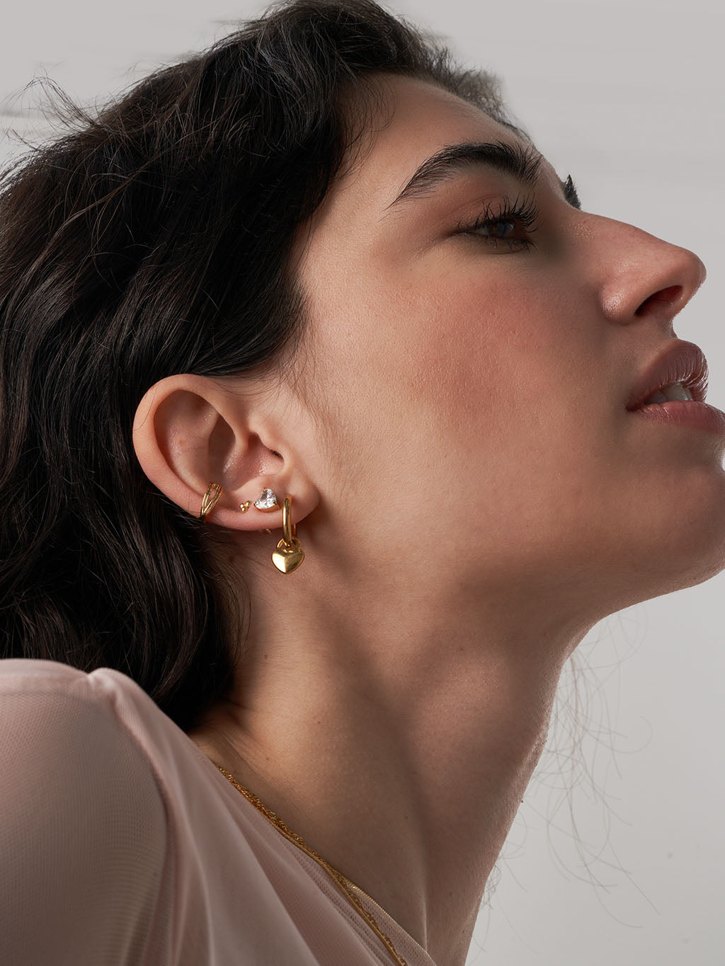 Little Heart Stud Ohrringe Gold
