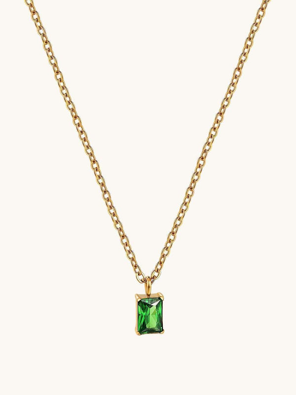 Green Shiny Zirkon Kette