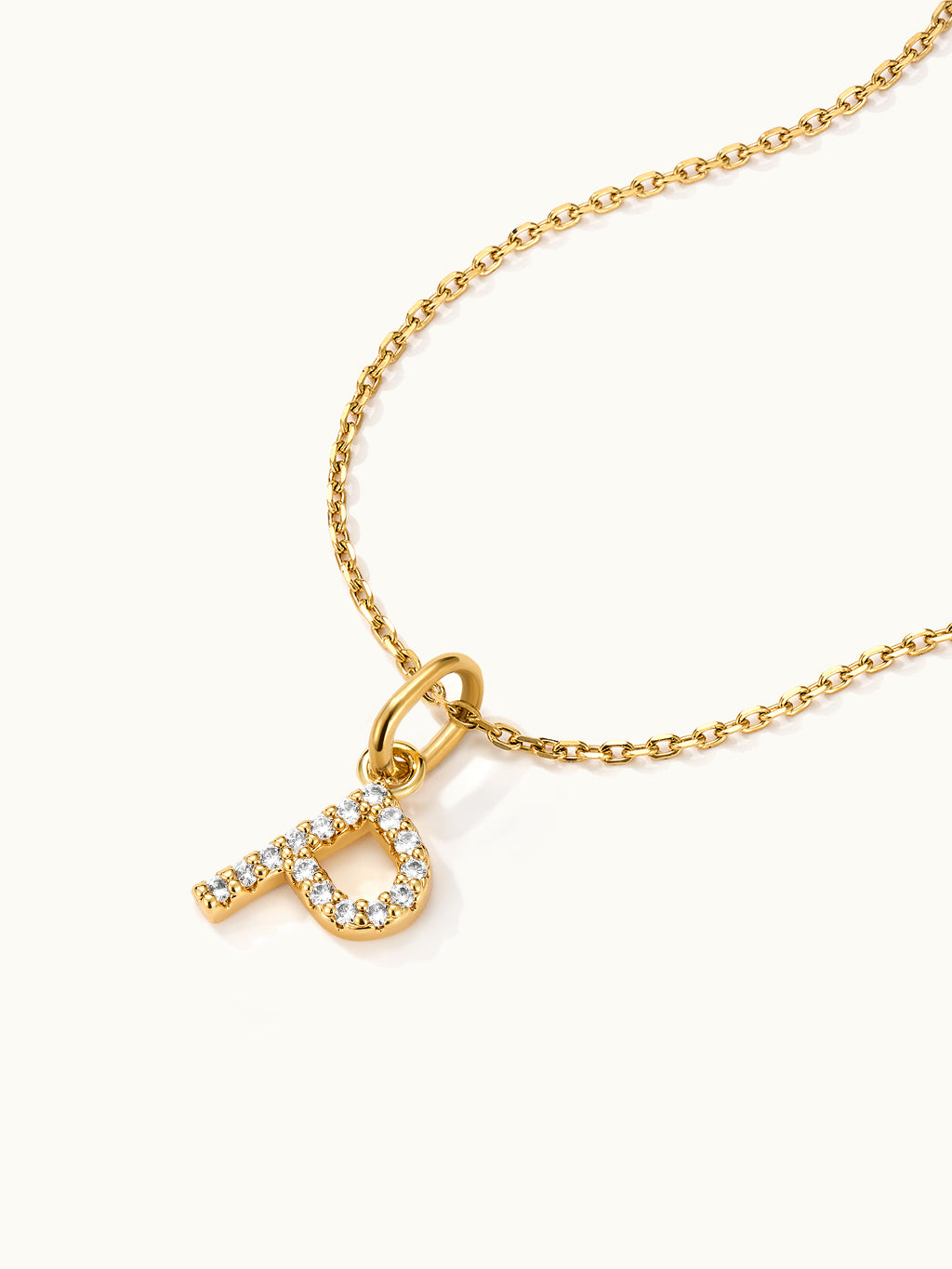 Diamond Pave Letter W Kette