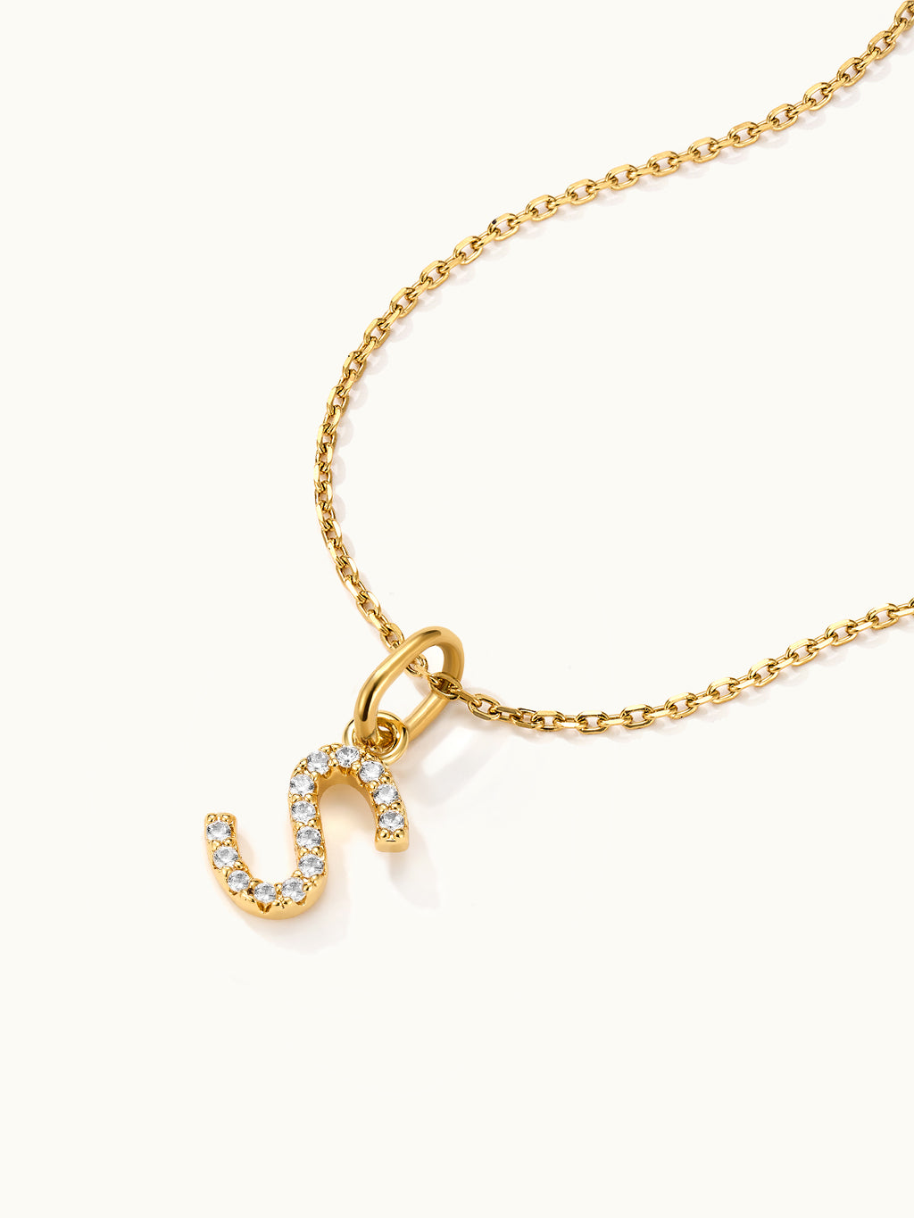Diamond Pave Letter I Kette