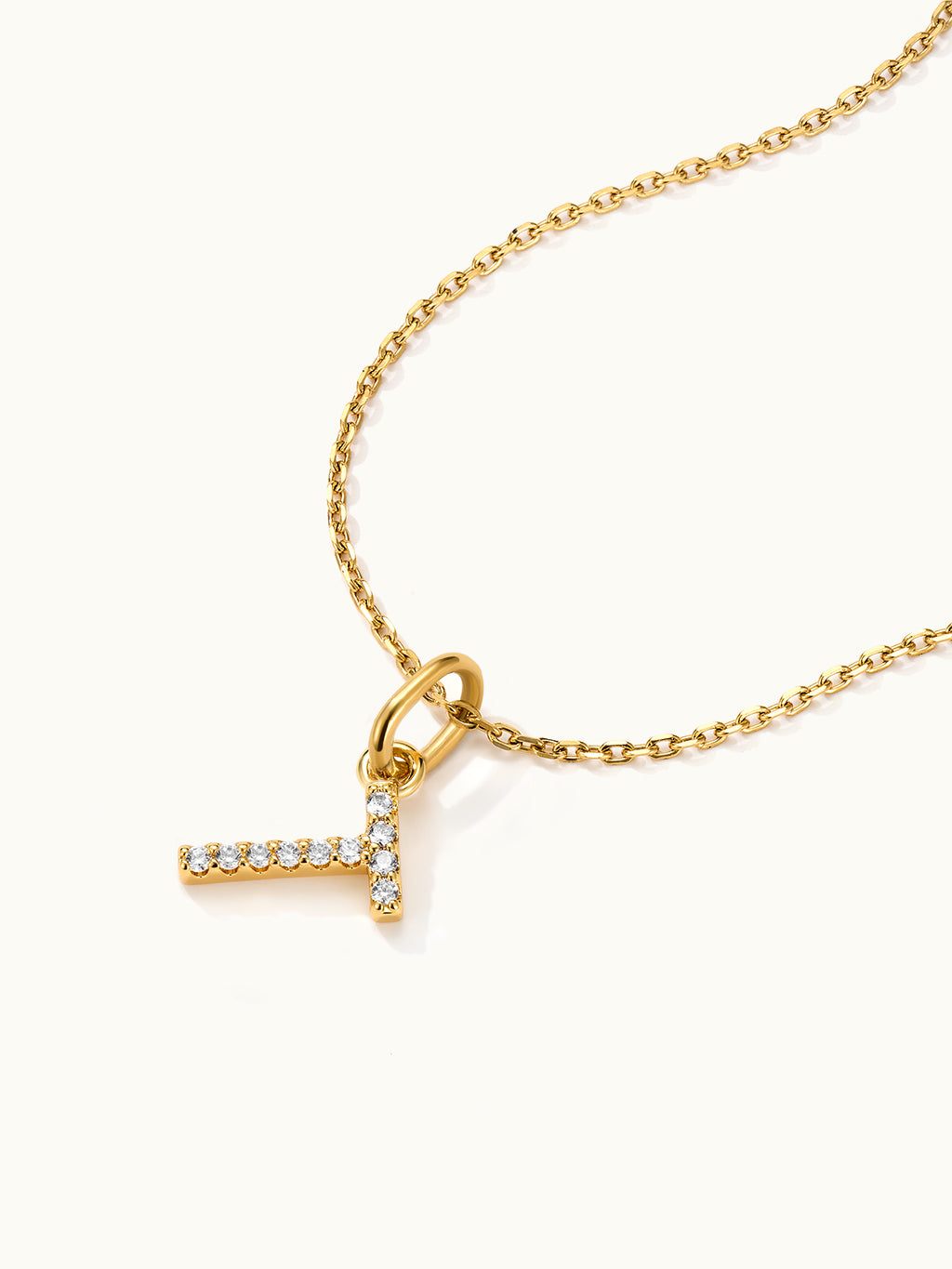 Diamond Pave Letter T Kette