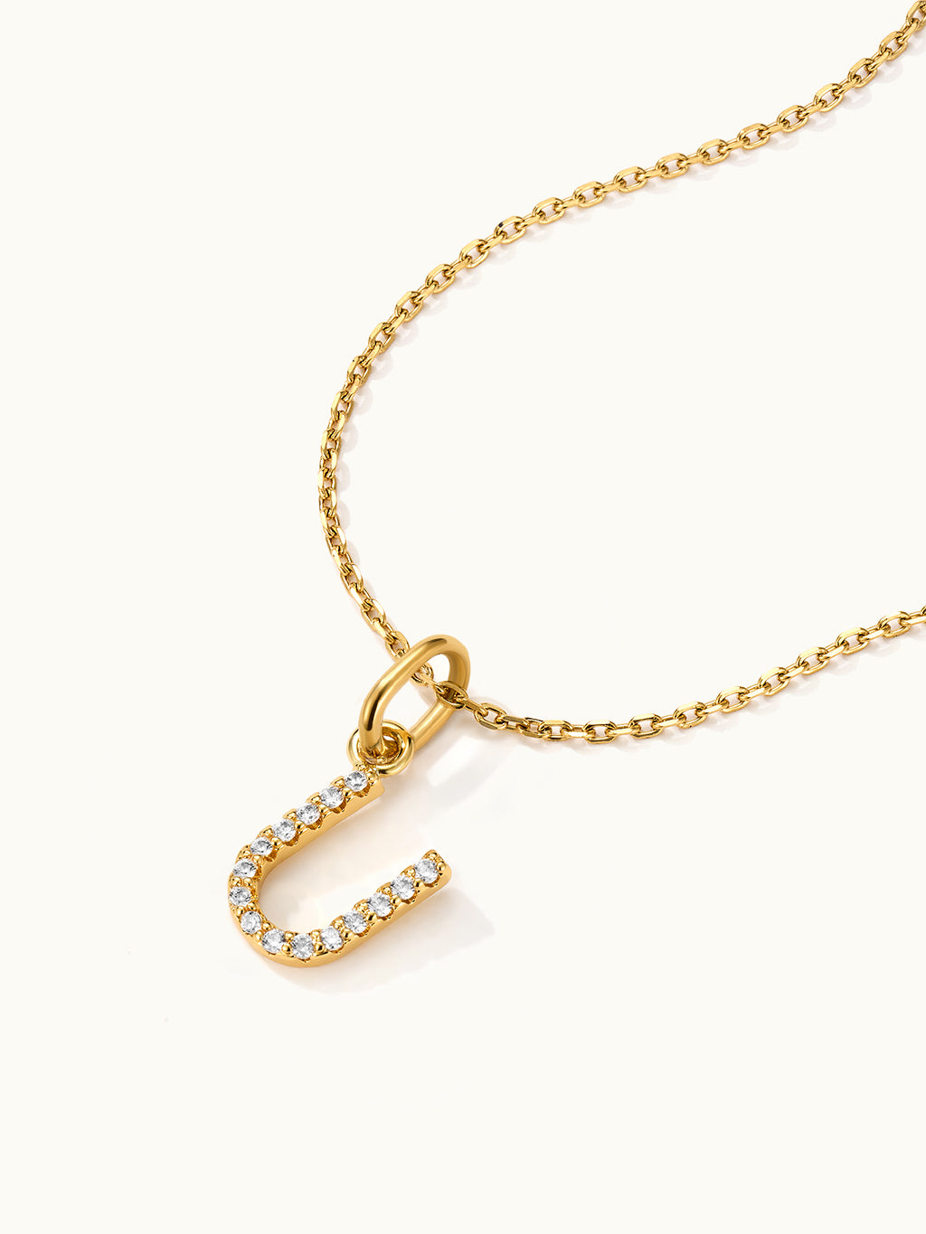 Diamond Pave Letter C Kette