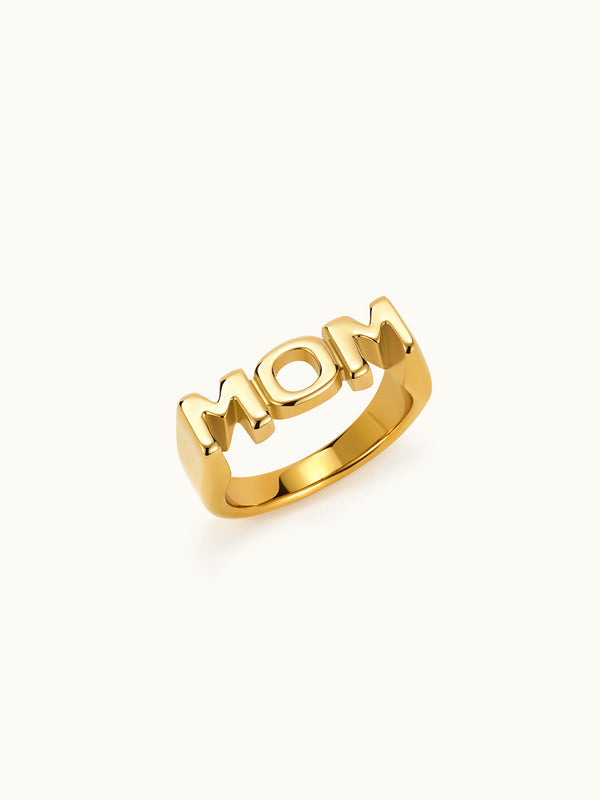 Letter MOM Ring