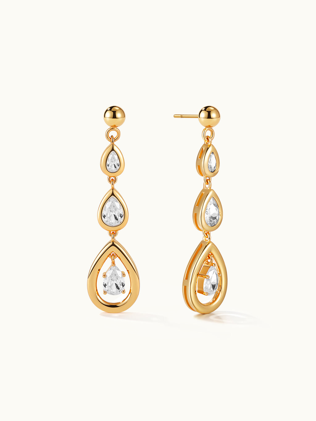Fancy Triple Teardrop Ohrringe