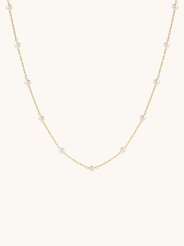 Mini Pearl Kette Gold
