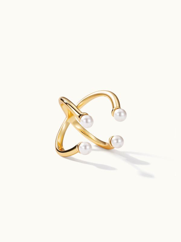 Statement Pearl Open Ring