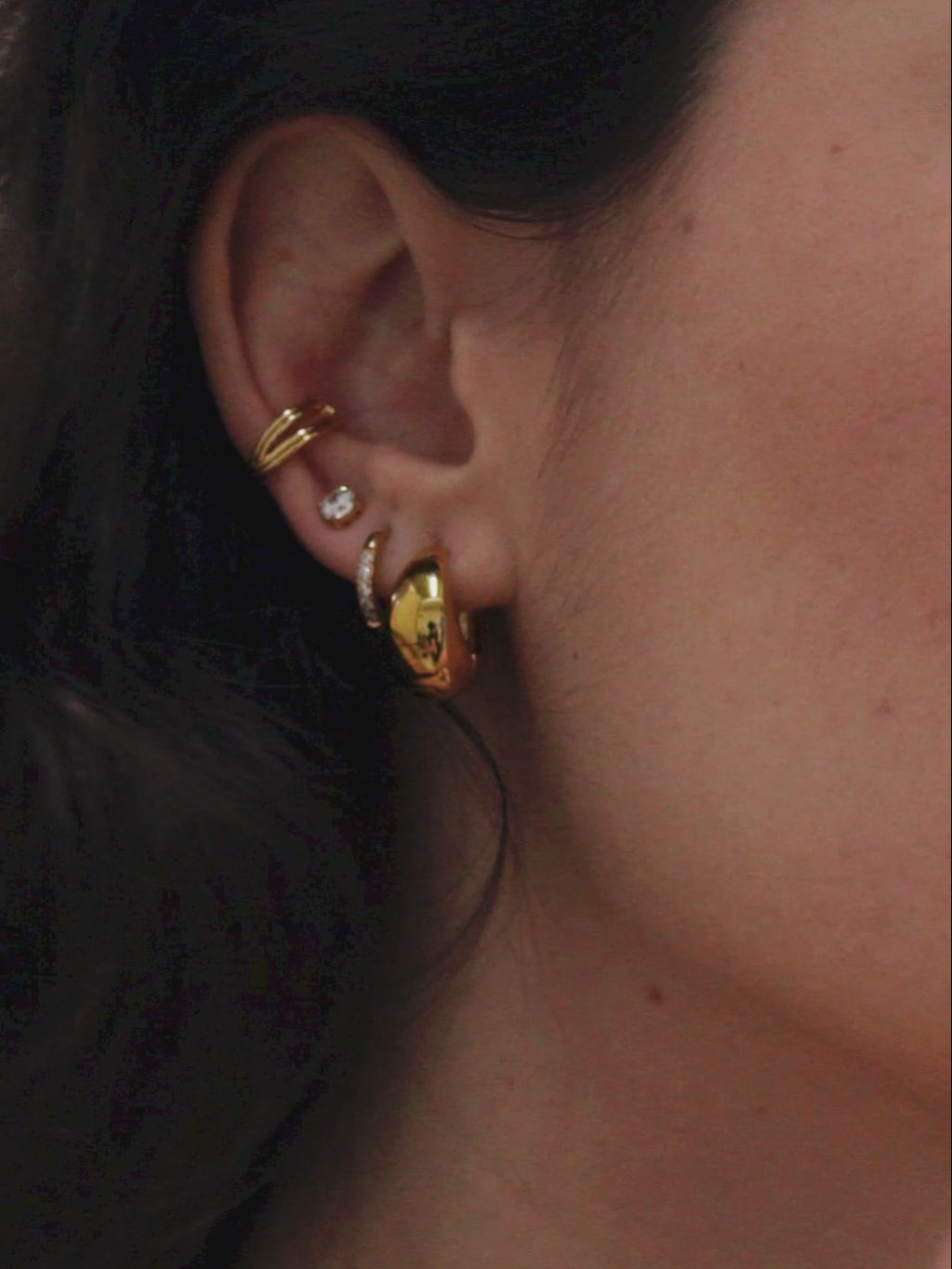 Classic Zirkonia mini Hoops Ohrringe